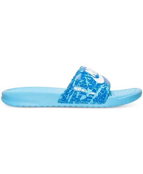 nike damen freizeitschuhe wmns benassi jdi print blau|Amazon.com: Nike Benassi Women.